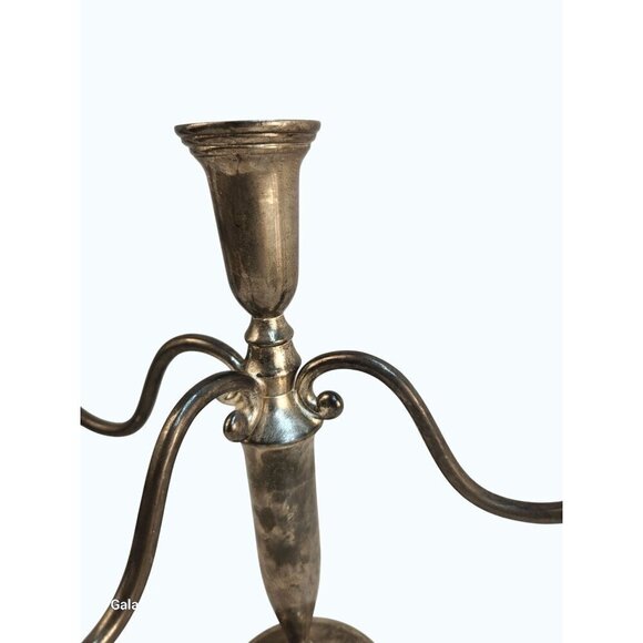 Vintage GODINGER Silver Plated Candle Stick Light Candelabra with patina and mis - Picture 8 of 10